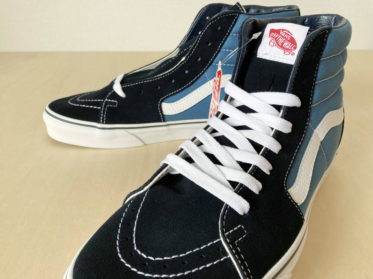 26cm ネイビー ホワイト バンズ スケハイ VANS SK8-HI NAVY US8/26cm VN000D5INVY_画像2