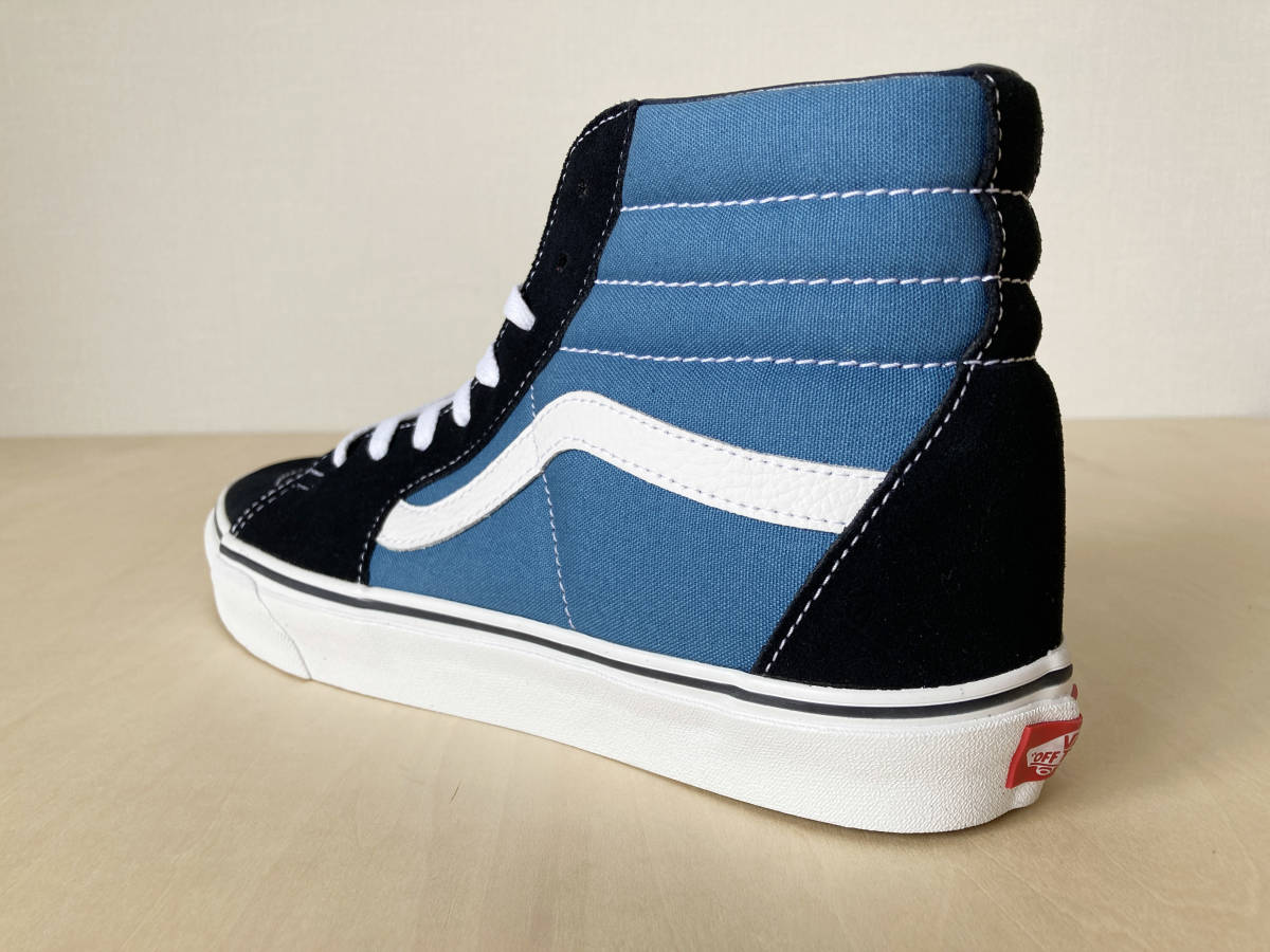 26cm ネイビー ホワイト バンズ スケハイ VANS SK8-HI NAVY US8/26cm VN000D5INVY_画像5