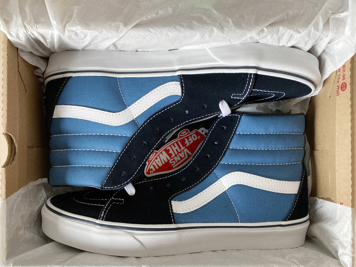 28.5cm ネイビー ホワイト バンズ スケハイ VANS SK8-HI NAVY US10.5/28.5cm VN000D5INVY_画像7