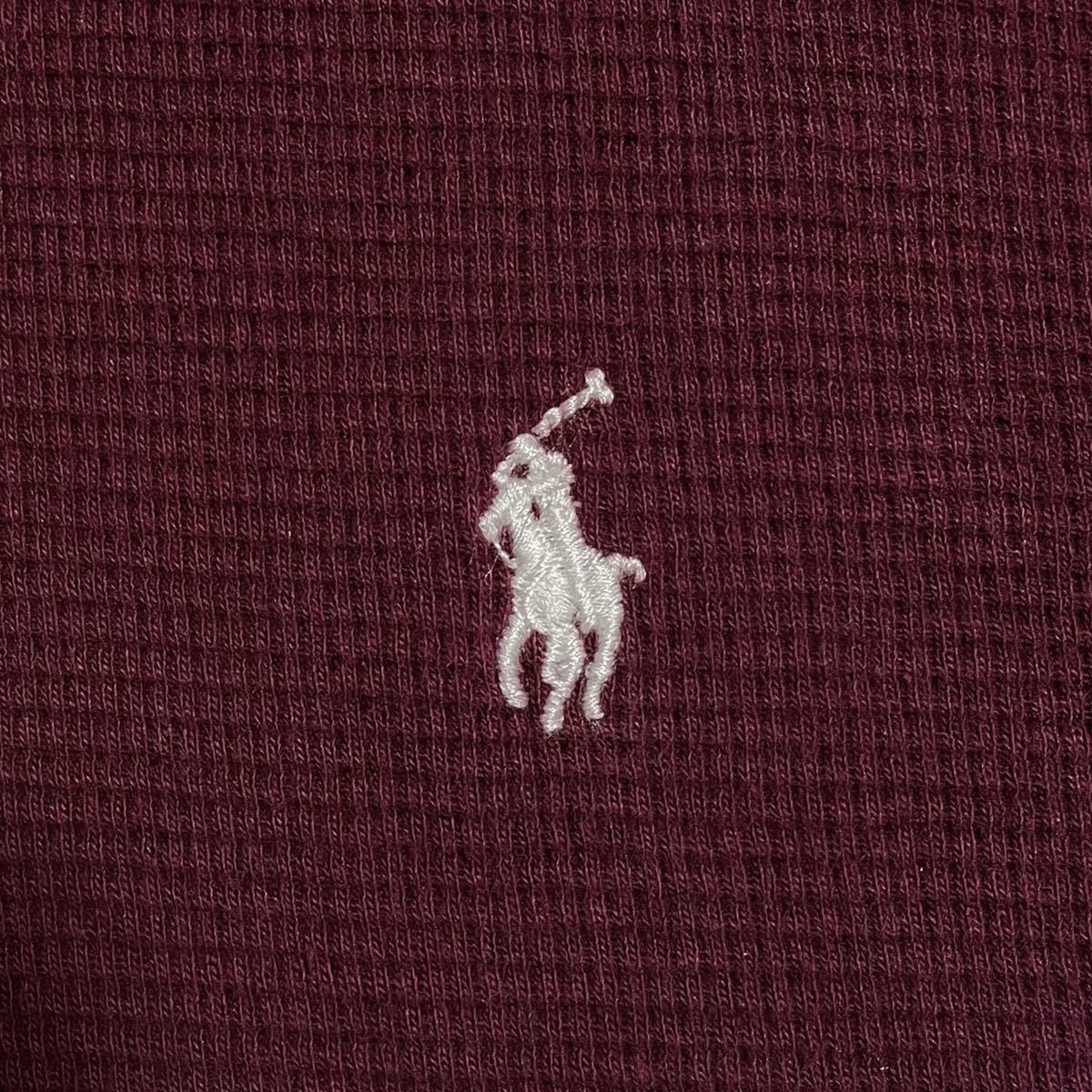 【人気カラー】ポロラルフローレン POLO RALPH LAUREN 長袖 スリープシャツ Lサイズ ワインレッド 刺繍ポニー 22-30