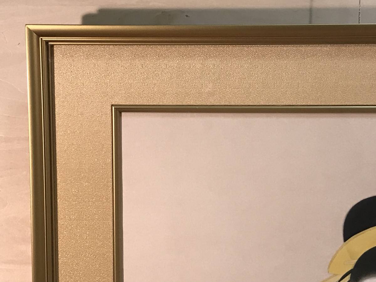 上村松園 「つれづれ」 木版画 刷り込みサイン・落款・作品証明シール