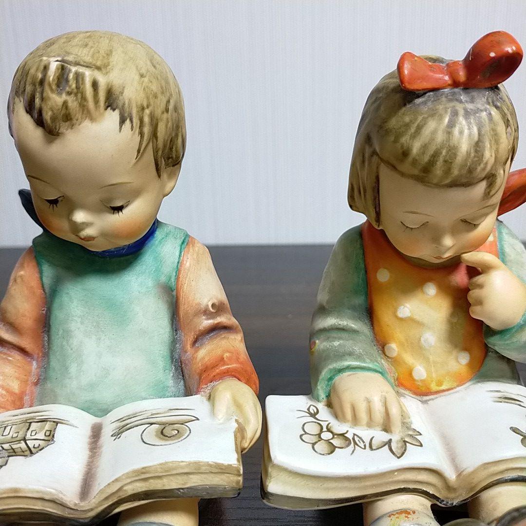 フンメル人形 Hummel Goebel BookWorm ブックワーム 本の虫 Bookend