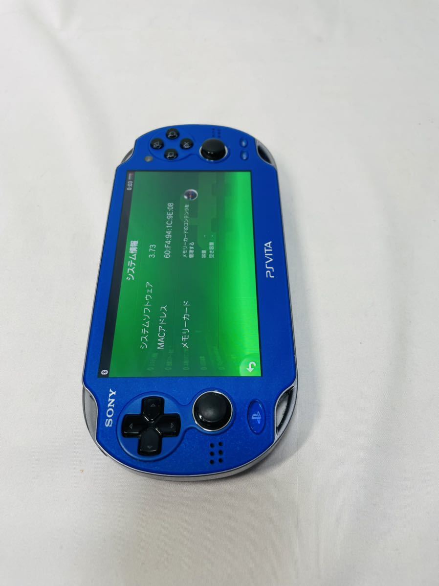 ☆1円～ 美品 動作確認済 PS Vita PCH-1000 Wi-Fiモデル サファイア