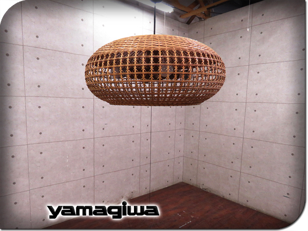 美品 yamagiwa/ヤマギワ 高級 希少 竹のあかり 竹/バンブー 近藤昭作 ヴィンテージ 4灯照明 ペンダントライト sww9756m