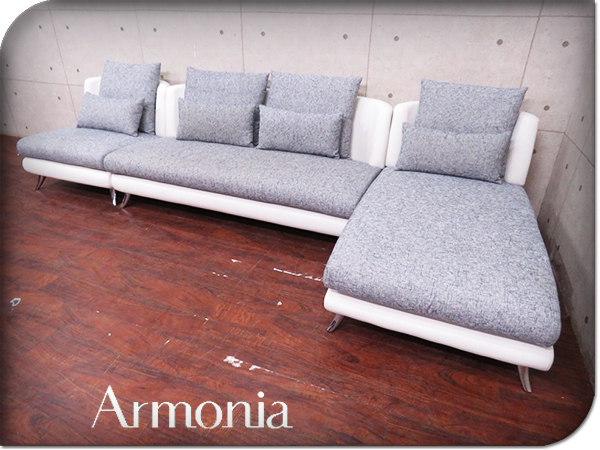 美品□Armonia アルモニア□Bella curva 1人掛ソファ-