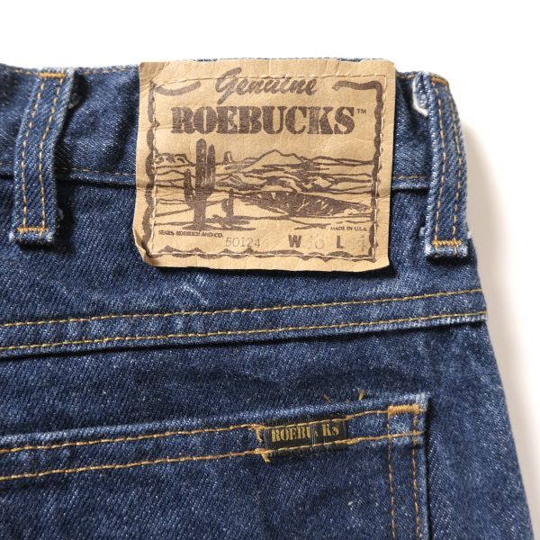 80's USA製 SEARS ROEBUCKS ５ポケット ブーツカット デニムパンツ (36×34) 80年代 アメリカ製 オールド ビンテージ シアーズローバックス_画像4