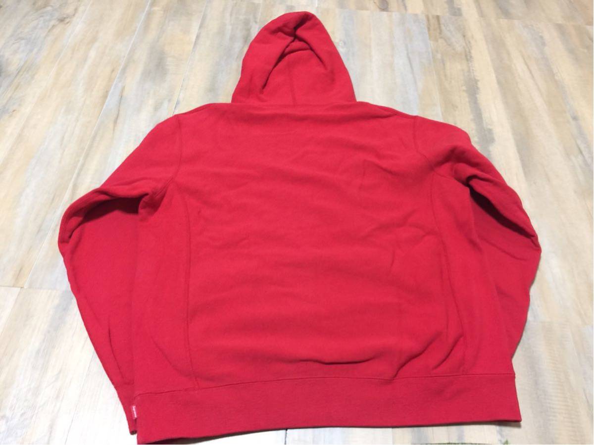 SUPREME シュプリーム 19SS Chenille Hooded Sweatshirt スウェットパーカー 赤 ロゴ刺繍 men's XL_画像5