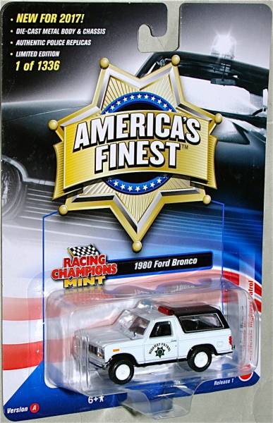 Racing Champions 1/64 1980 Ford Bronco Police car Ford Bronco California Highway Patrol California highway Patrol 