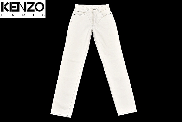 J6758★KENZO jeans ケンゾー ジーンズ★正規品 メンズ ホワイトデニム ストレートジーンズ 70ｃｍ_下記に追加画像あります。ご覧ください