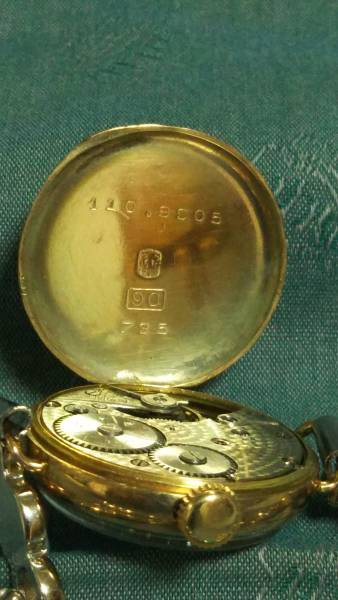 大珍品1910年代シーマ純金9K手巻きスモセコ貴重ダイヤルスケルトン針_画像2