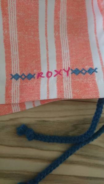 ROXY ロキシー ショートパンツ ボードショーツ ビーチウェア サーフパンツ 水着 オレンジ ストライプ M_画像3