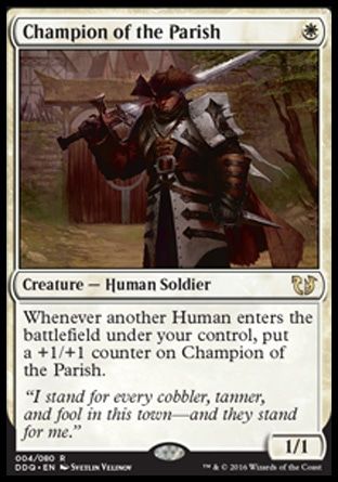 え白 教区の勇者 1枚（2枚在庫s 英 良品 BvC）/Champion of the Parish（MTG 正しき者vs堕ちし者/Duel Decks: Blessed vs. Cursed/）_画像1