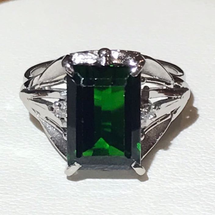 売り切り御免！】 ☆Pt900 トルマリン3.18ct&ダイヤリング