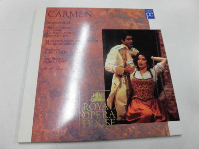 2枚組 LD ビゼー：英国ロイヤル オペラ 全曲 品質が カルメン 歌劇 最初の