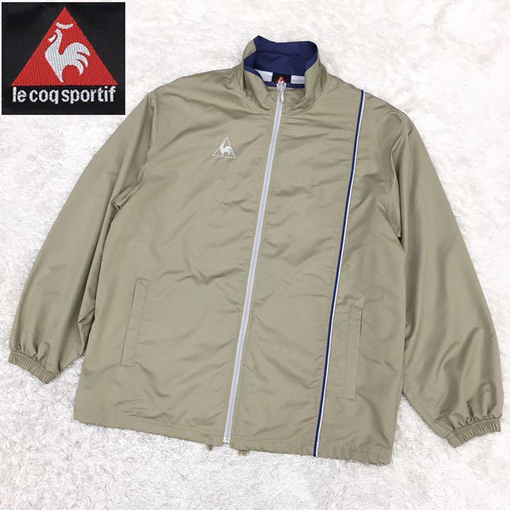 lecoqsportif ルコックスポルティフ スポーツウェア ウィンドブレーカー ジャケット ブルゾン 裏地メッシュ ワンポイントロゴ 刺繍 メンズM