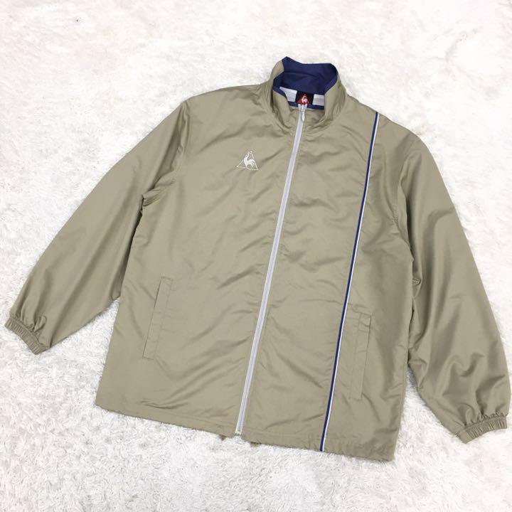 lecoqsportif ルコックスポルティフ スポーツウェア ウィンドブレーカー ジャケット ブルゾン 裏地メッシュ ワンポイントロゴ 刺繍 メンズM