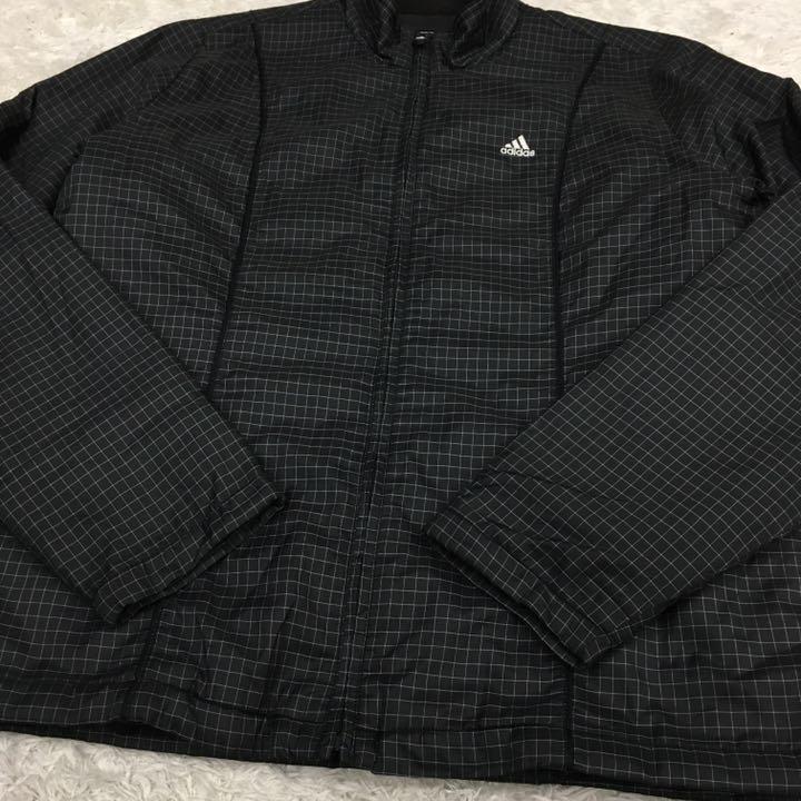 adidas GOLF Adidas Golf Golf wear cotton inside jacket snowsuit jumper blouson Performance Logo check lady's L black 