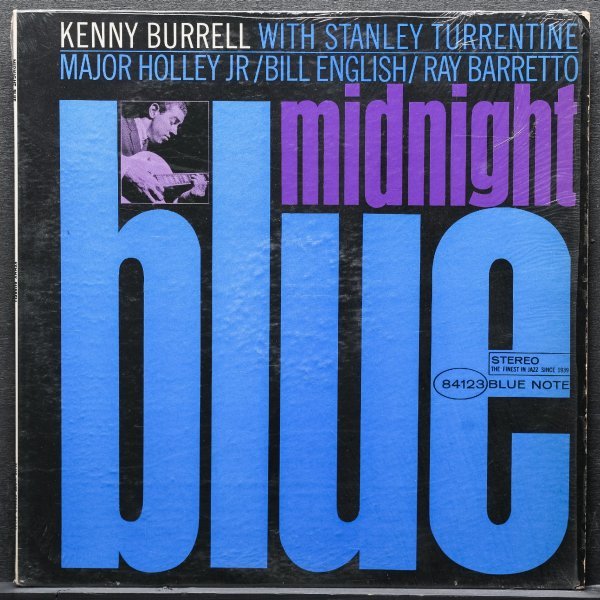 【米オリジナル】KENNY BURRELL 片溝あり MIDNIGHT BLUE ケニーバレル BLUE NOTE シュリンク付き STANLEY TURRENTINE / RAY BARRETTO_画像1