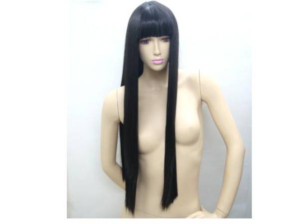 Bangs Patsun Long Hair Cosplay Wig (PA-TF70 Black Black) Хэллоуин готический манга манга манга манга манга