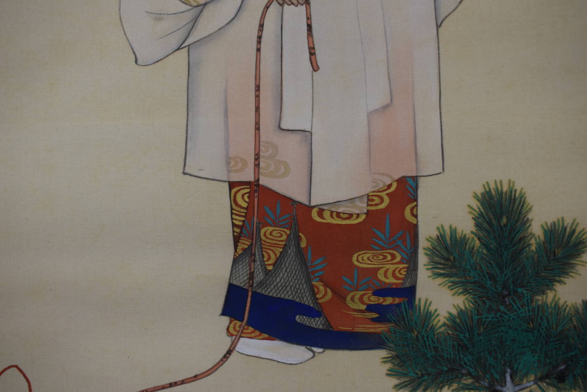 松嶺/能画/松風/掛軸☆宝船☆Z-274 真作/松嶺/能画/松風/掛軸☆宝船☆Z-274(人物、菩薩)|売買され