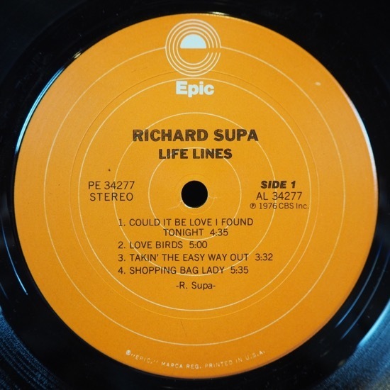 ■プロモ美盤! EPICレコ! ★RICHARD SUPA/LIFE LINES★オリジナル名盤■_画像3