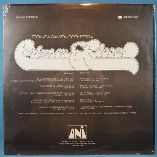 ■未開封盤! ★TOPANGA CANYON ORCHESTRA/CRIMSON&CLOVER★送料無料(条件有り)３千枚＋出品中!★オリジ名盤■_画像2