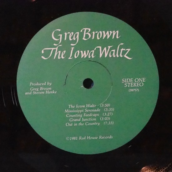 ■自主 81年 Red House!★GREG BROWN/IOWA WALTZ★送料無料(条件有り)多数出品中!★オリジナル名盤■_画像3