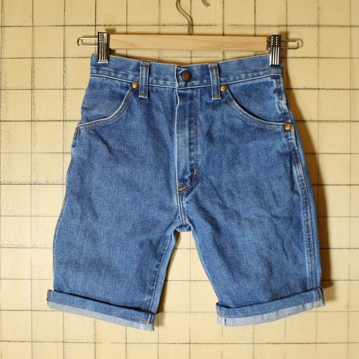USA made Wrangler old clothes Denim shorts short pants blue 120cm corresponding Wrangler child clothes 