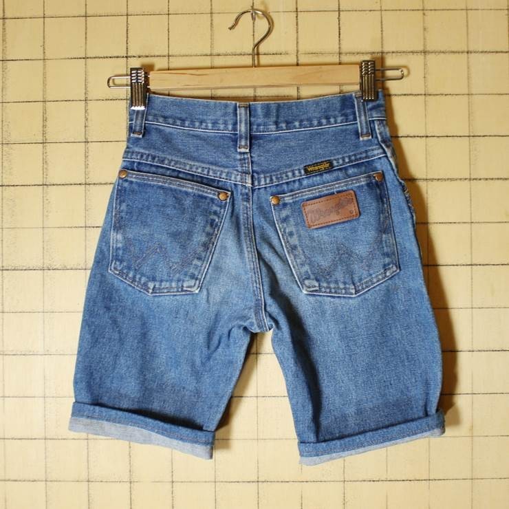 USA made Wrangler old clothes Denim shorts short pants blue 120cm corresponding Wrangler child clothes 