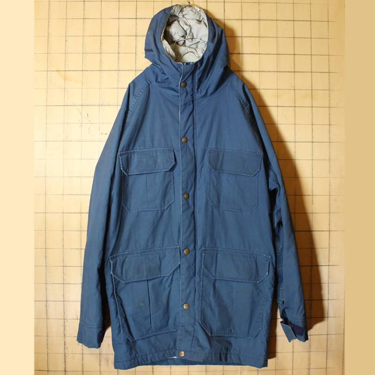 70s USA製 Woolrich ウールリッチ マウンテンパーカー メンズM相当 ネイビー ナイロンジャケット アウトドア 古着_画像1