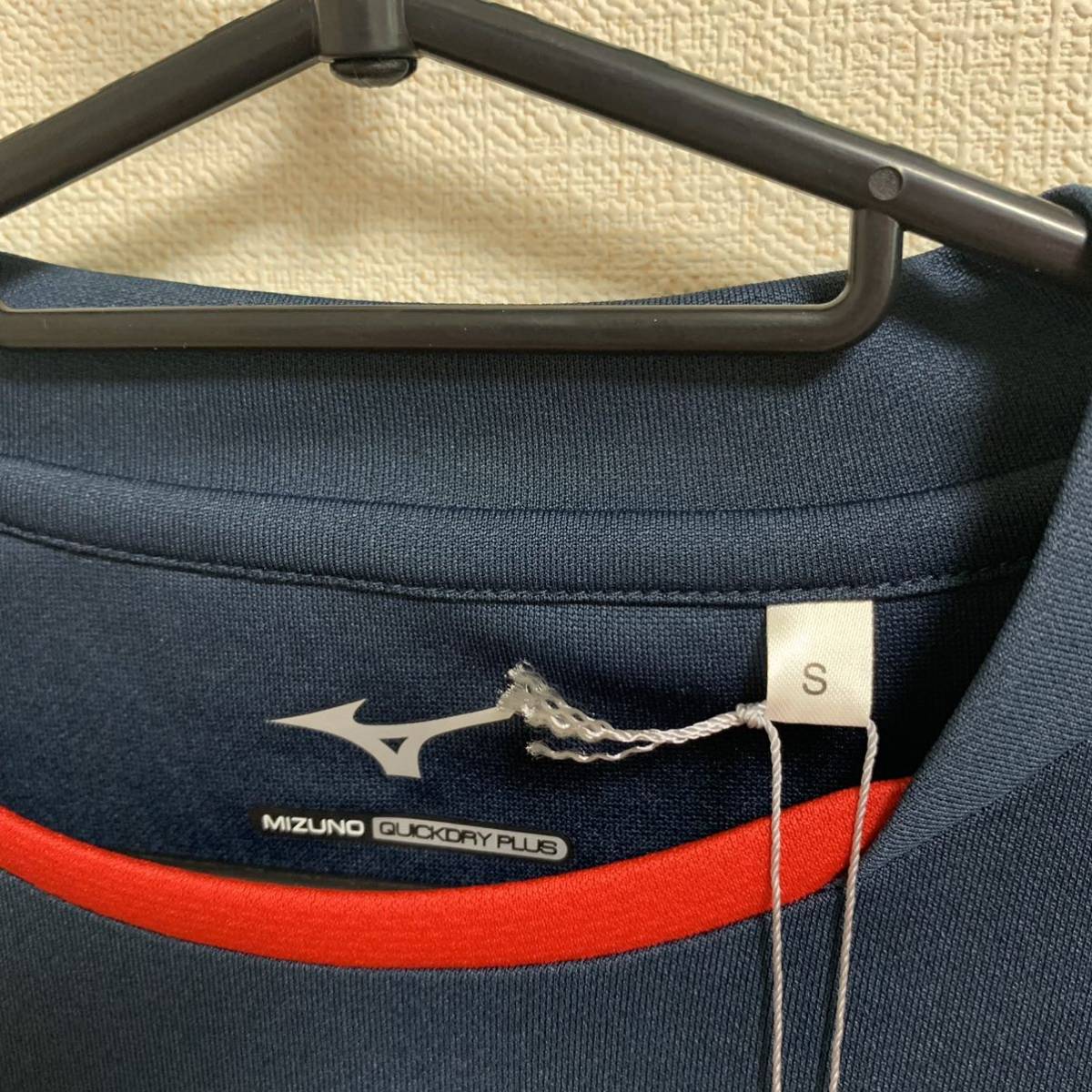 【新品】MIZUNO 半袖　プラクティスシャツ　ミズノ　ドライ素材　ネイビー　トレーニングウェア　スポーツウェア
