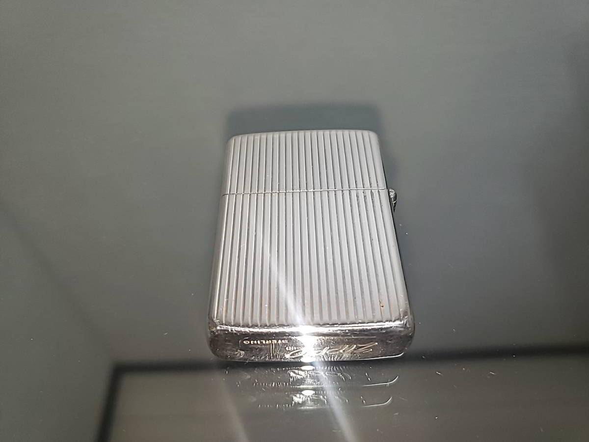 zippo スターリングシルバー 銀製 イタリック ヴィンテージ エンジン