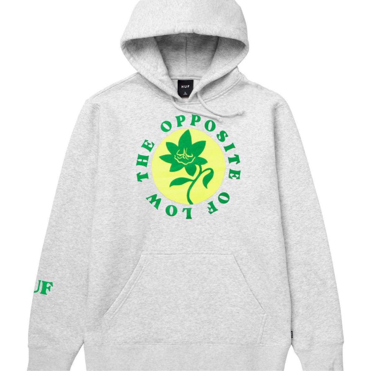 お見舞い ハフ HUF パーカー ブラック XL センター文字プリント tdh