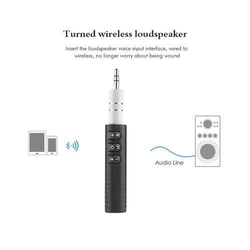 Bluetooth wireless audio telephone call adaptor receiver [ black ]