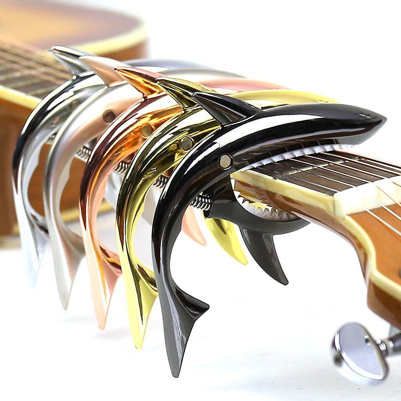 【SHARK CAPO GC-30】No.2 シルバー シャークカポ 高品質 新品 6弦 ギター エレキ アコギ カポタスト_画像2