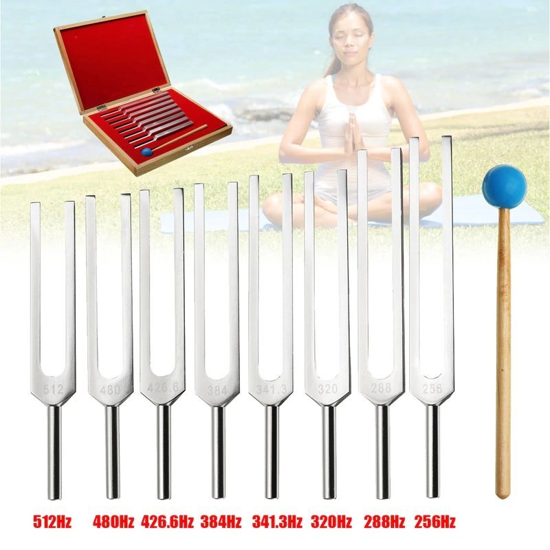  sound .... tuner 8 pcs set [512Hz 480Hz 426.6Hz 384Hz 341.3Hz 320Hz 288Hz 256Hz] tuner healing .... relax 