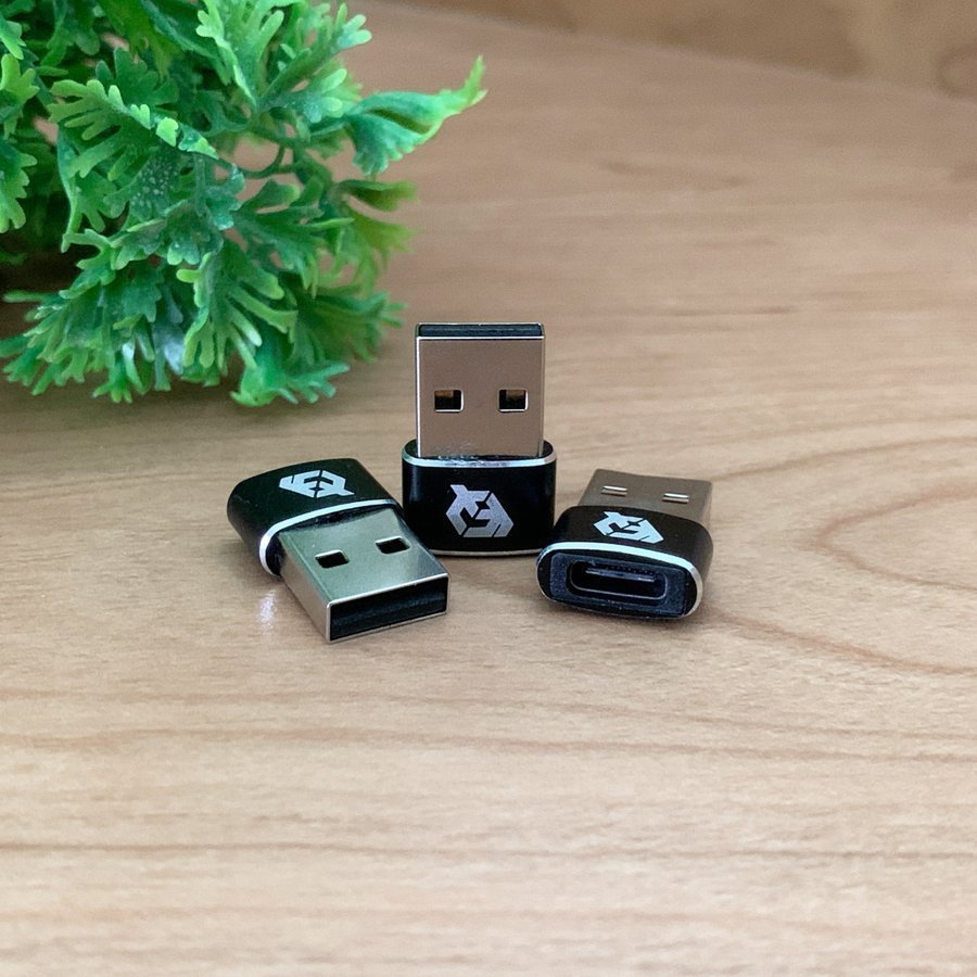 USB Type C ケーブル → USB端子 （Type-A） に変換する アダプター ｘ3 【ブラック】_画像2