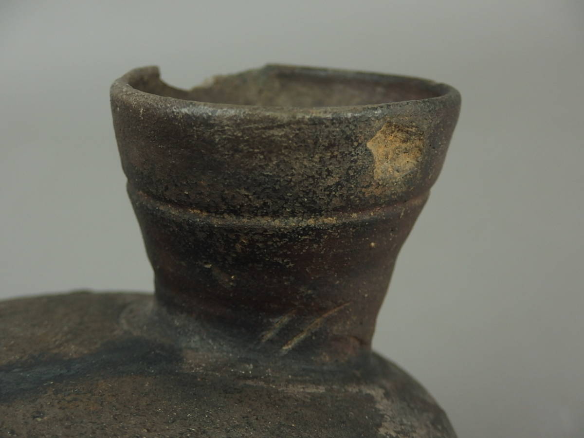 ネット限定】 提瓶 平瓶 須恵器鴨形須恵器 【骨董・茶道具】☆古い