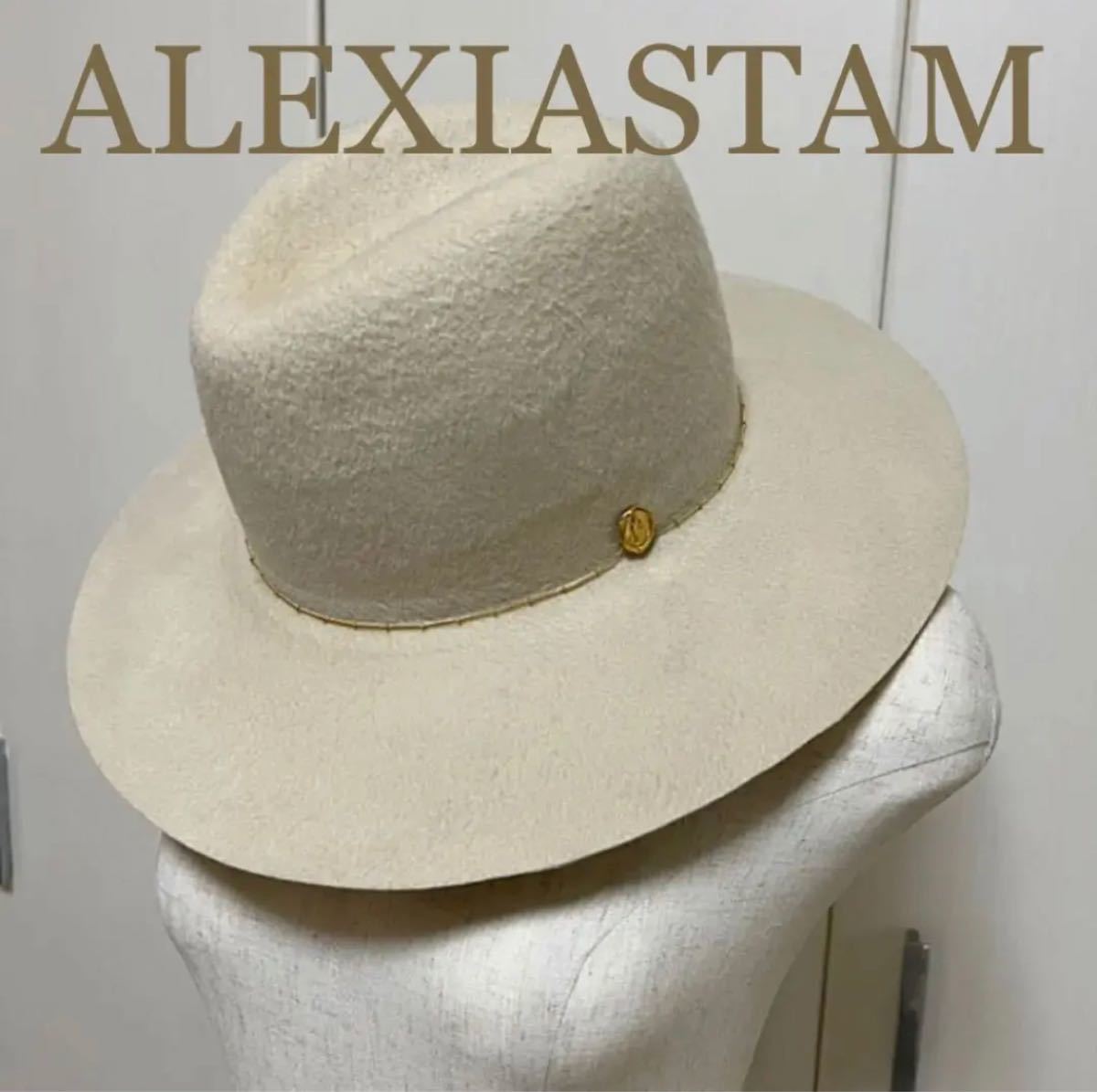 ALEXIA STAM【大人気即完売】Flat Brim Fedora Hat | 即完売 ウール