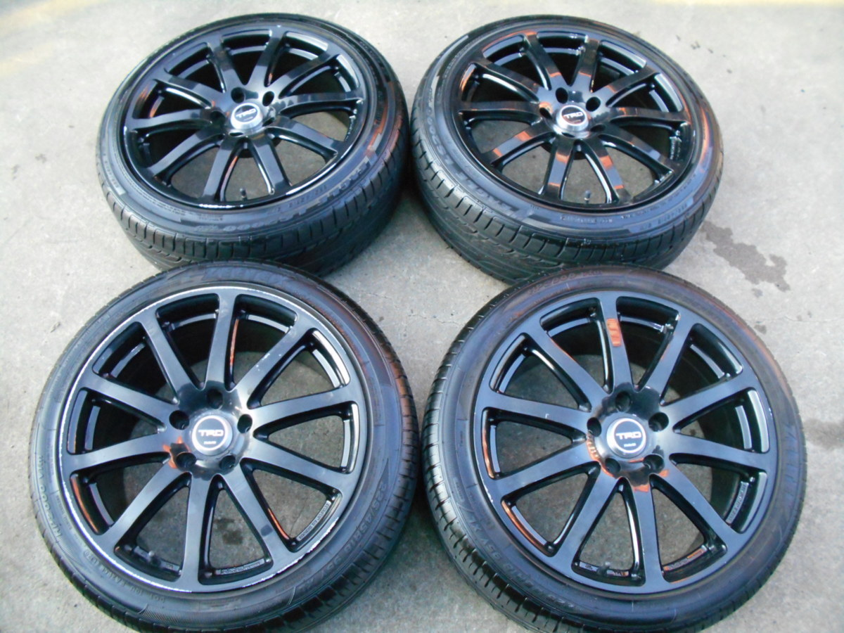 PCD114.3 RAYS TRD 8j/+44 ハブ約60㎜ タイヤ 225/45-18 約8~9分山 4
