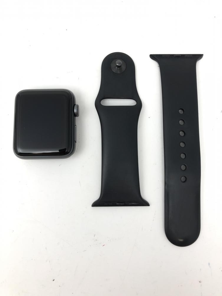 直売本物 U556 Apple Watch Series3　GPS 42mm　スペースグレイアルミニウムケース スポーツバンド /060