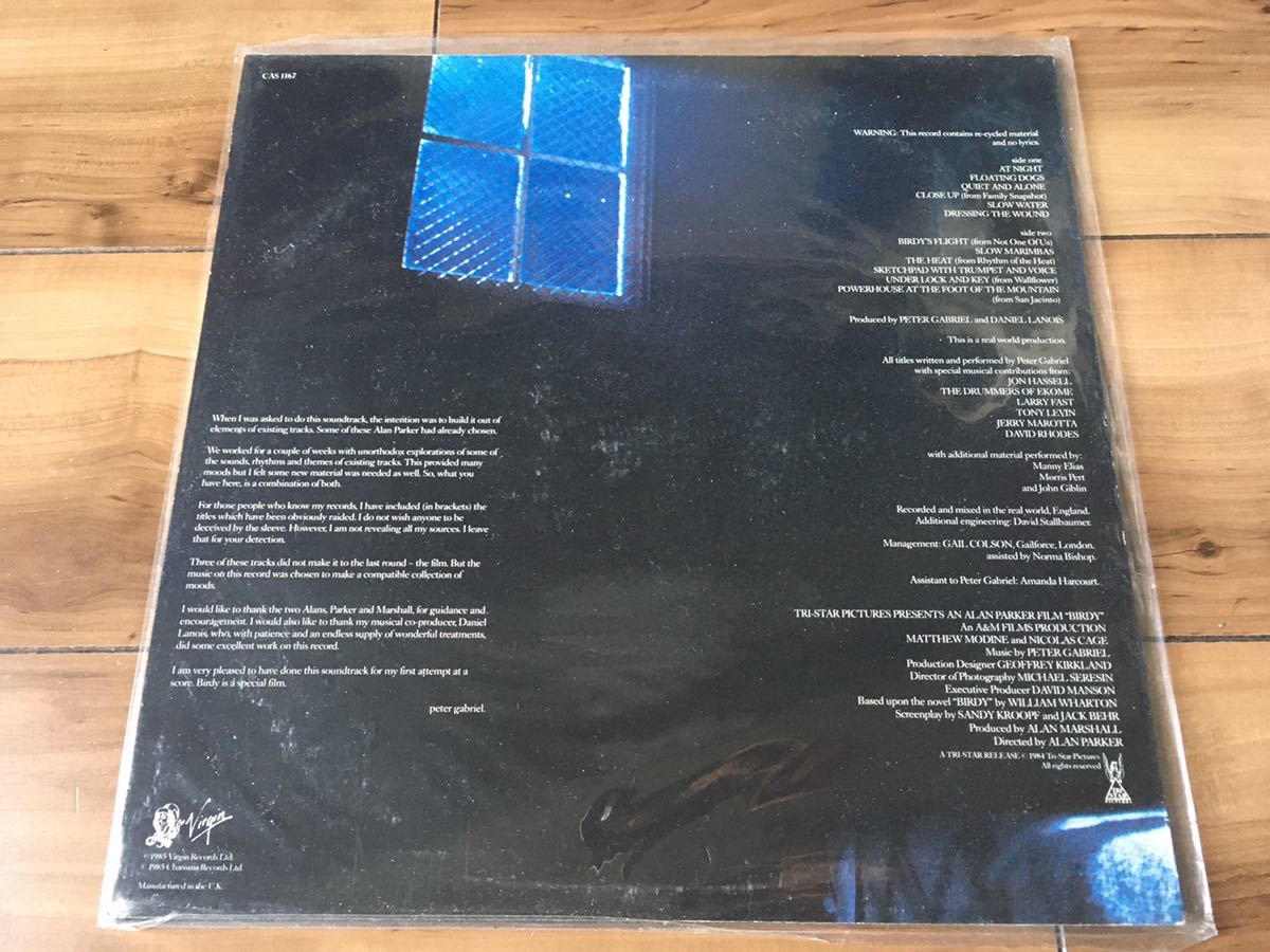 LP★PETER GABRIEL / BIRDY 輸入盤_画像2