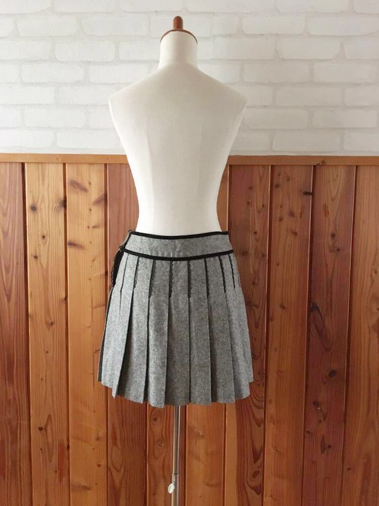 iiMK Michel Klein lady's pleated skirt 36 M size rank tsi-do black series adult pretty skirt I I.M ke-K