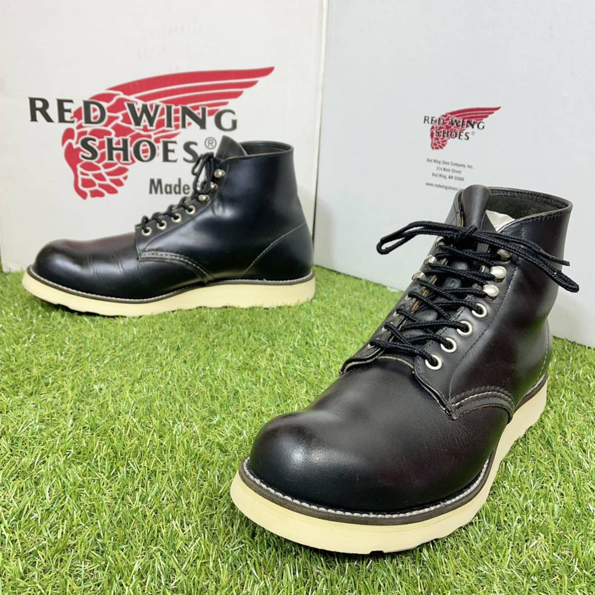 濃茶芯四角犬タグ RED WING Classic Round 8165 7.5-