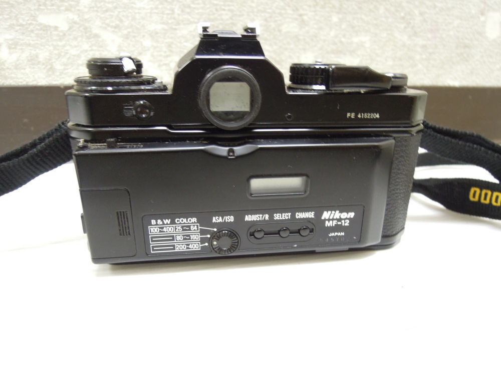 3257) Nikon ニコン FE 一眼レフカメラ ボディ MF-12 データバック Zoom Nikon LENS SERIES E 36～72mm F3.5 レンズ付き_画像4