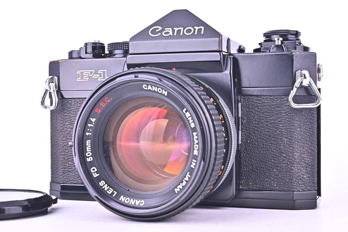 a215 Canon キヤノン F-1 後期 FD 50mm f/1.4 S.S.C. 一眼レフ