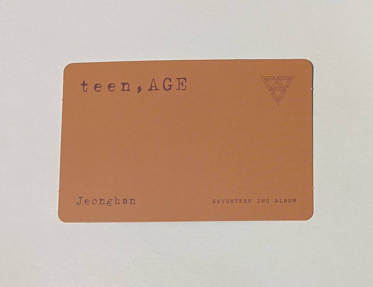 SEVENTEEN John рукоятка TEEN, AGE ORANGE Ver. коллекционные карточки JEONGHAN Photocard