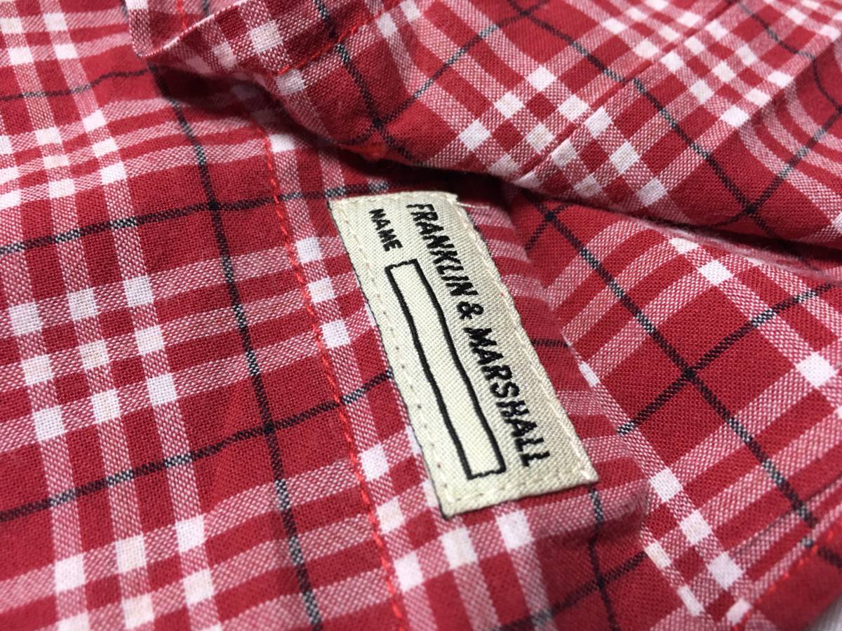 FRANKLIN MARSHALL Frank Lynn Marshall long sleeve check shirt red series XS secondhand goods 