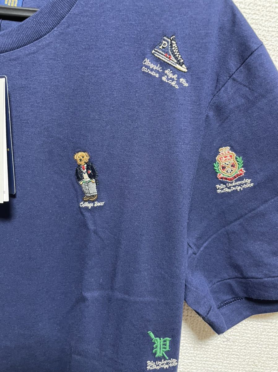 新品 ラルフローレン ポロベア 刺繍 ネイビー 半袖Tシャツ サイズM