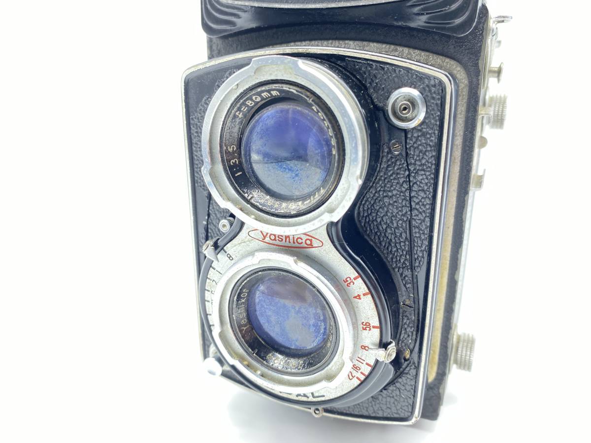 【2003】yashicaflex 二眼カメラ ヤシカフレックス 1:3.5 f=8.0cm フィルムカメラ　ジャンク 映像家電【406203000005】_画像6